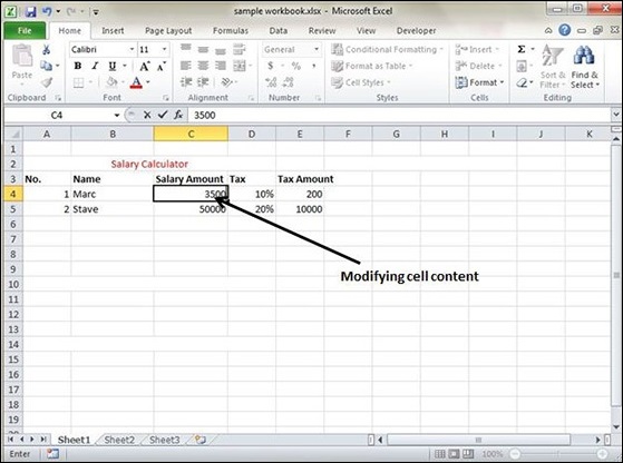 Modify Cell Content